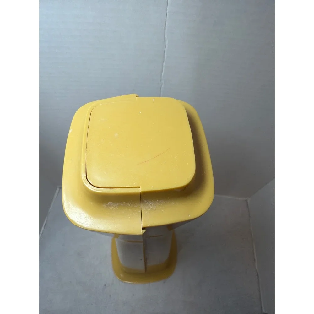 Rare VTG MCM 70s Rubbermaid Party Plan Toilet Brush Holder Set Harvest Gold